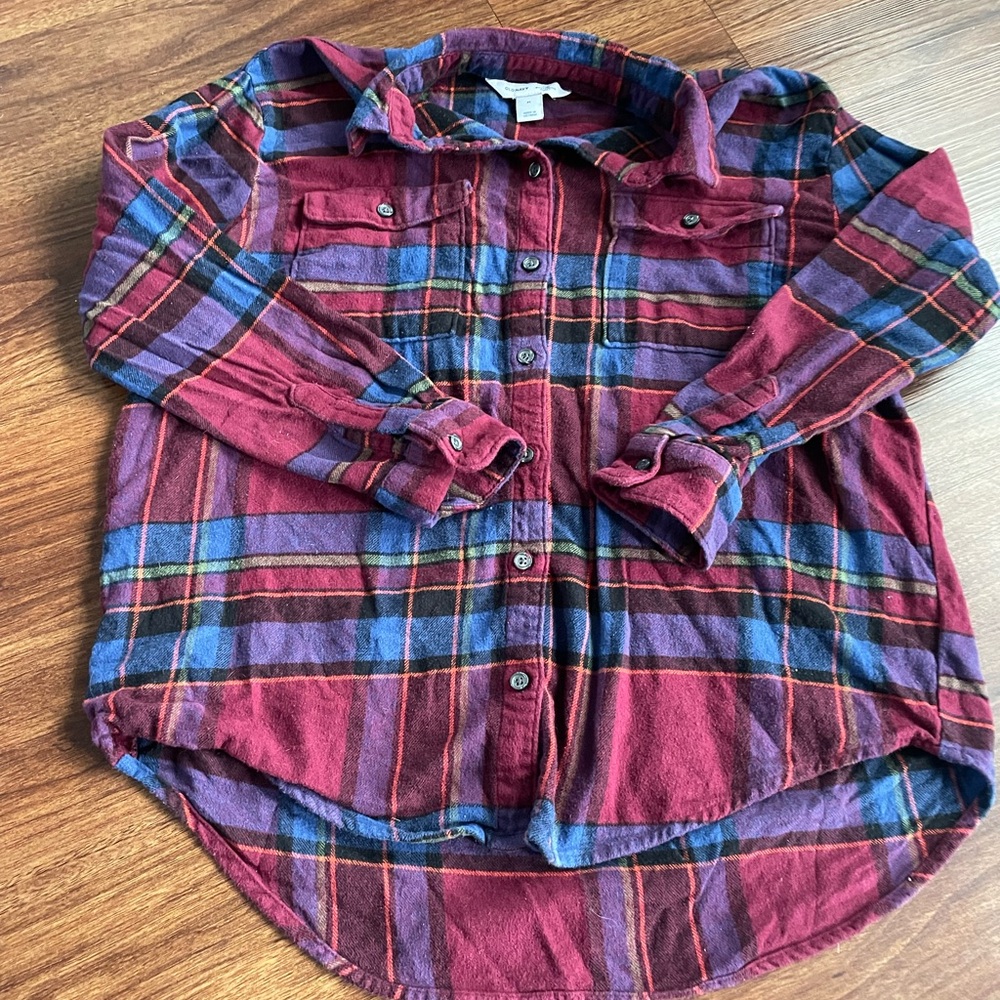Old Navy Multi-Color Flannel Shirt